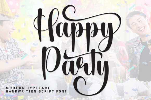 Happy Party: A Versatile Script Font for Elegant Designs