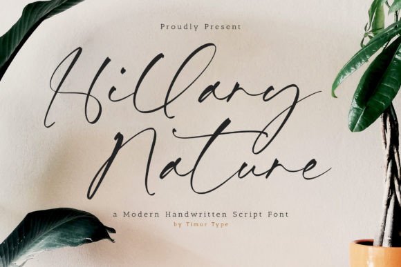 Hillary Nature: A Stylish Script Font for Elegant Designs