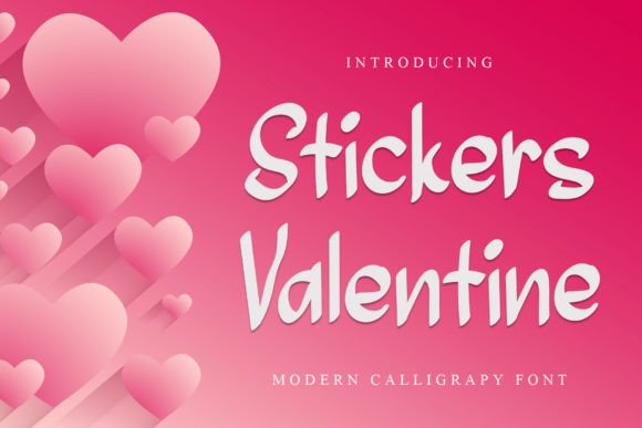 Stickers Valentine: A Handwritten Font for Authentic Design