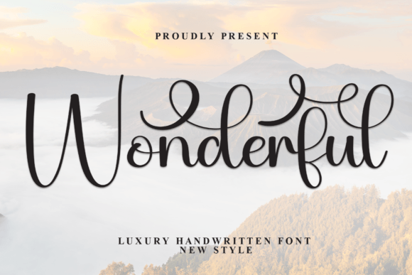 Wonderful: A Timeless Script Font for Elegant Designs